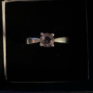 Pale Amethyst Solitaire Ring